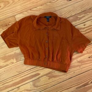 Beautiful burnt orange crop top